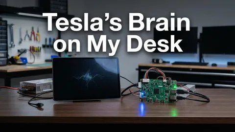 Thumbnail: Tesla Model 3 on a Desk: Salvage Bring-Up, Rosenberger Cables, and Security Research