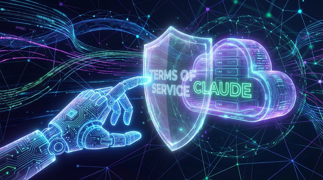 Abstract illustration suggesting a barrier between a third-party agent layer and a cloud AI provider