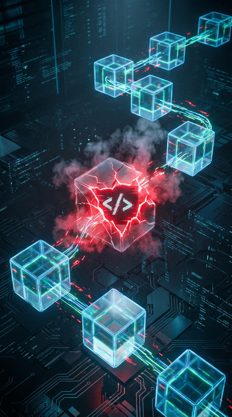 Supply chain risk concept: dependencies and publishing pipelines