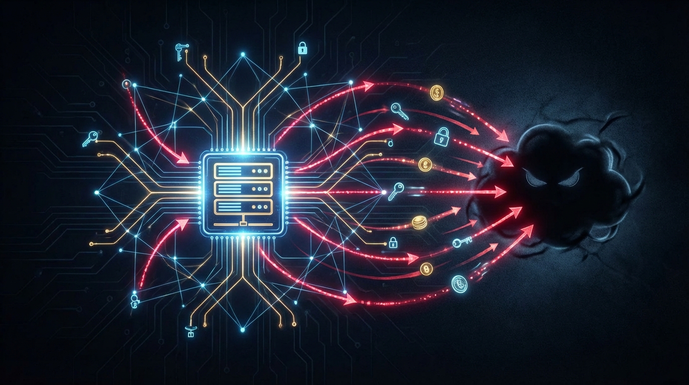 Diagram suggesting data exfiltration from developer and cloud environments