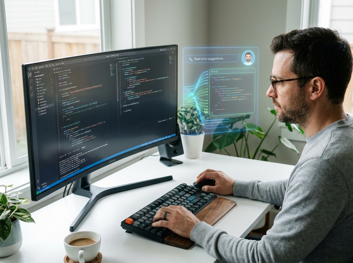 Python developer workflow with AI assistance across lint, format, and typecheck