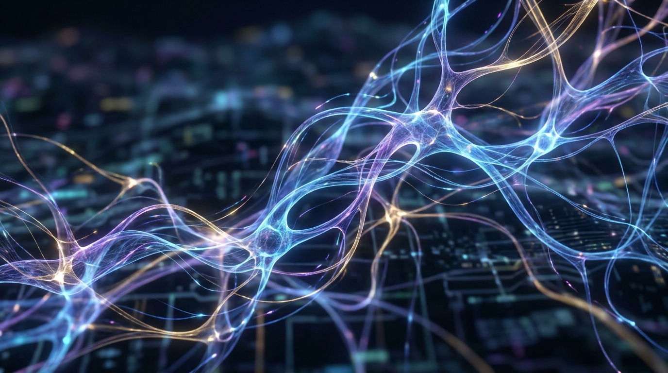 Conceptual image of intertwined digital threads or nodes connecting, symbolizing community and platform expansion. Avoid literal depictions of social media apps
