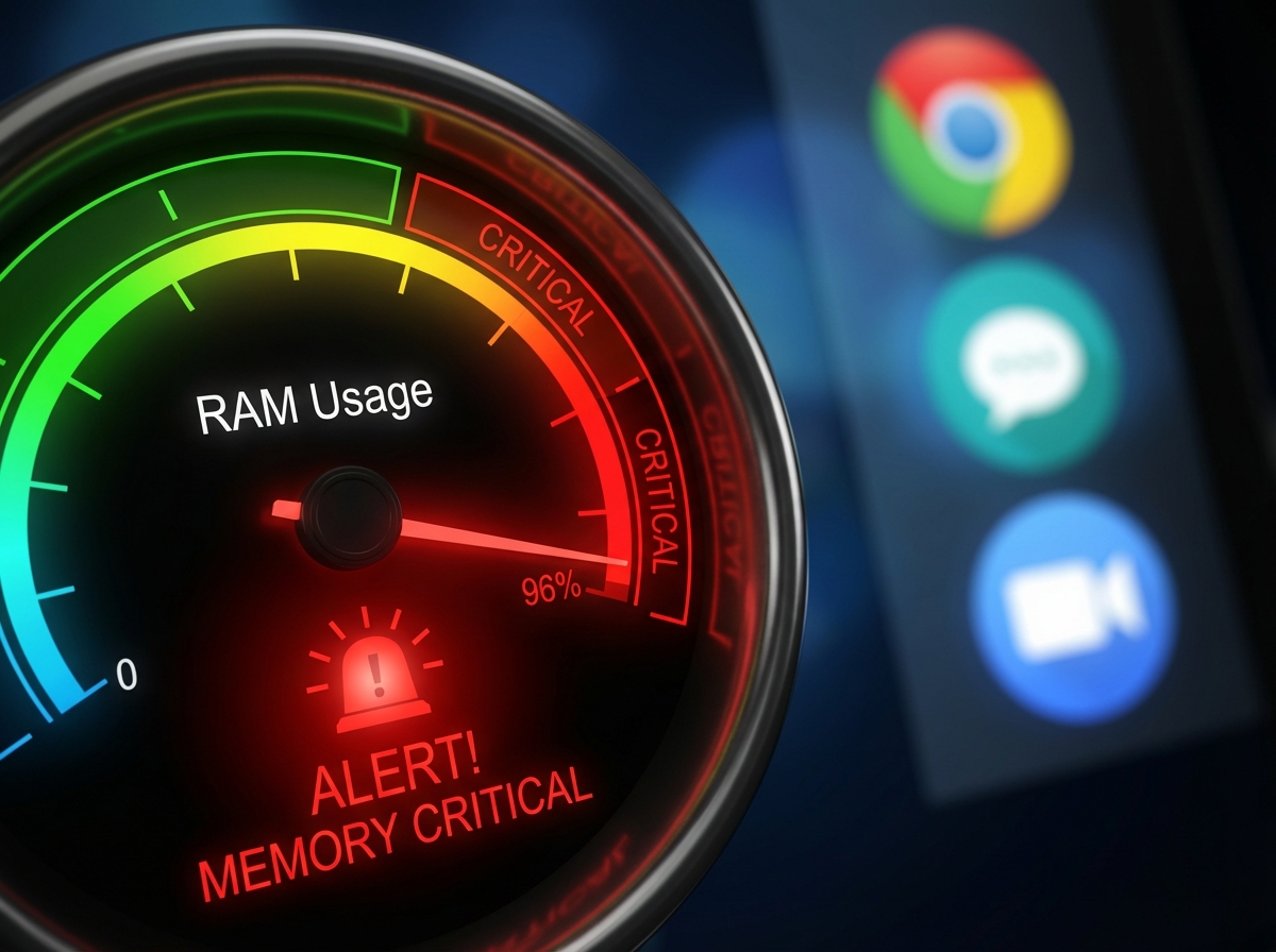System memory pressure from stacked web runtimes and heavy tabs